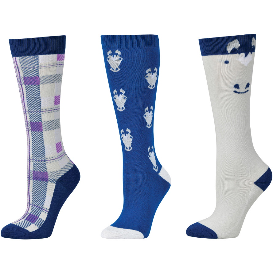 2025 Dublin Junior Kids 3 Pack Socken 1023146 - Peekaboo Pony